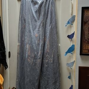 Silver Sequined Palazzo Pant